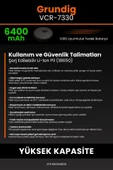 robo-mi Grundig Vcr 7330 6400mAh Robot Süpürge Bataryası - Sertifikalı Güvenlik, Gerçek Kapasite - 7