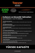 robo-mi Tesvor X500 3200mAh Robot Süpürge Bataryası - Sertifikalı Güvenlik, Gerçek Kapasite - 7