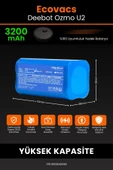 robo-mi Ecovacs Deebot Ozmo U2 3200mAh Robot Süpürge Bataryası - Gerçek Kapasite, Maksimum Güvenlik thumbnail 2