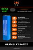robo-mi 360 S9 5200mAh Robot Süpürge Bataryası - Gerçek Kapasite, Maksimum Güvenlik - 5