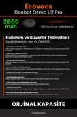 robo-mi Ecovacs Deebot Ozmo U2 Pro 2600mAh Robot Süpürge Bataryası - Gerçek Kapasite, Maksimum Güvenlik thumbnail 7