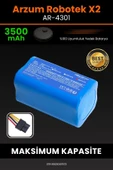 robo-mi Arzum AR4301 Robotek X2 3500mAh Robot Süpürge Bataryası - Gerçek Kapasite, Maksimum Güvenlik thumbnail 1