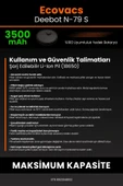 robo-mi Ecovacs Deebot N79 3500mAh Robot Süpürge Bataryası - Sertifikalı Güvenlik, Gerçek Kapasite thumbnail 7
