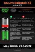 robo-mi Arzum AR4301 Robotek X2 3500mAh Robot Süpürge Bataryası - Gerçek Kapasite, Maksimum Güvenlik thumbnail 6