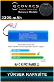 robo-mi Ecovacs Deebot Ozmo 900 3200mAh Robot Süpürge Bataryası - Yüksek Yoğunluklu Li-ion Hücre - 2