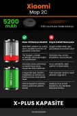 robo-mi Xiaomi Mi Vacuum Mop 2C 5200mAh Robot Süpürge Bataryası - Sertifikalı Güvenlik, Gerçek Kapasite - 6