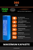 robo-mi 360 S9 7000mAh Robot Süpürge Bataryası - Gerçek Kapasite, Maksimum Güvenlik - 5
