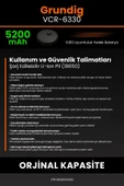robo-mi Grundig Vcr 6330 5200mAh Robot Süpürge Bataryası - Gerçek Kapasite, Maksimum Güvenlik - 7
