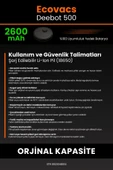 robo-mi Ecovacs Deebot 500 2600mAh Robot Süpürge Bataryası - Gerçek Kapasite, Maksimum Güvenlik - 7