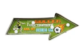 Işıklı Soccer Yön Tabelası Vintage Led Ampülü Hediyelik - 1