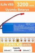 robo-mi İlife V8S 3200mAh Robot Süpürge Bataryası - Gerçek Kapasite, Maksimum Güvenlik - 4