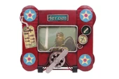Dekoratif Metal Çerçeve Uçak Temalı Vintage Hediyelik - 1