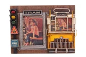 Dekoratif Metal Çerçeve Tramvay Dekorlu Vintage Ev Ofis Hediyelik - 1