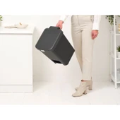 Brabantia Stepup Koyu Gri Plastik Pedallı Çöp Kutusu 25 lt - 2