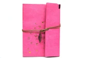 Defter Deri Kaplı Ağaç Baskılı Hediyelik - 3