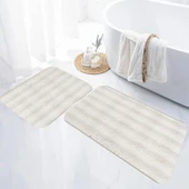 Aksu Royal Bubble Kaymaz Taban İkili Klozet Takımı 60x100 ve 50x60 Krem - 1