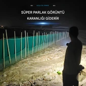 120W Usb Şarjlı Yüksek Işıklı LED Taktik El Feneri Süper Parlak Işık Su Geçirmez Gece Kamp Acil - 2