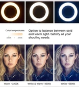 Kuaför Makyaj Çekimleri Selfie Işığı Sürekli 14 inç Işık 2m Stand - 4