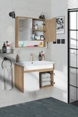 Alfa Banyo Seren-B-EA 80 cm Seramik Lavabolu banyo dolabı takımı - 2