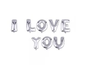 Parti Aksesuar I Love You Folyo Balon Gümüş Renk 35 CM - 1