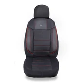 Citroen C1 Araçlara Uyumlu Oto Koltuk Kılıfı Seti - Violet Serisi Siyah/Kırmızı - 2