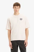 Graphic  Loose Erkek Pudra  T Shirt 001TR-0000 - 1