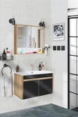 Seren-S-EA 80 cm Seramik Lavabolu banyo dolabı takımı - 1