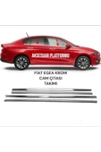 FİAT EGEA A KALİTE PASLANMAZ ÇELİK KROM CAM ÇITASI TAKIMI 4 PRÇ thumbnail 1