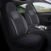 Ford Mondeo Araçlara Uyumlu Oto Koltuk Kılıfı Seti - Violet Serisi Siyah/Beyaz - 1