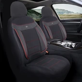 Volkswagen Golf 7 Araçlara Uyumlu Oto Koltuk Kılıfı Seti - Venüs Serisi Siyah/Kırmızı - 1