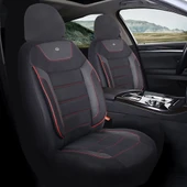 Suzuki Swift Araçlara Uyumlu Oto Koltuk Kılıfı Seti - Primier Serisi - Siyah Kırmızı - 1