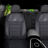Suzuki Swift Araçlara Uyumlu Oto Koltuk Kılıfı Seti - Yıldız Serisi Siyah - 2