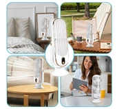 QASUL 720 Derece Döndürülebilir Kanatsız Kule Fanı 5 Modlu Salınımlı Sessiz Fan Yatak Odası Ofis Beyazı İçin - 6