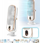 QASUL 720 Derece Döndürülebilir Kanatsız Kule Fanı 5 Modlu Salınımlı Sessiz Fan Yatak Odası Ofis Beyazı İçin - 1