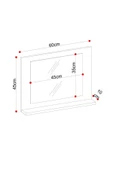 Yakut Stil 60x45 Beyaz Raflı Banyo Aynası - 2