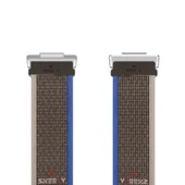 Huawei Watch Fit 3 İle Uyumlu Wander Trail Loop Nylon Hasır Kumaş Kordon  Mavi thumbnail 3