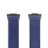 Huawei Watch Fit 3 İle Uyumlu Wander Trail Loop Nylon Hasır Kumaş Kordon  Lacivert thumbnail 3