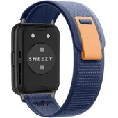 Huawei Watch Fit 2 Uyumlu Wander Trail Loop Spor Yumuşak Kumaş Kordon  Lacivert thumbnail 2