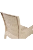 ZİYNET HOME Rattan Sandalye 4 Adet Rattan Victor Kollu Sandalye Koltuk 4'lü Set A plus - 7