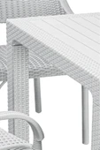 ZİYNET HOME 90x90 Rattan Masa Balkon Bahçe Teras Masası Kare Rattan Masa - 9