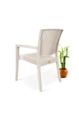 ZİYNET HOME Rattan Sandalye 2 Adet Rattan Victor Kollu Sandalye Koltuk 2'li Set A plus - 12