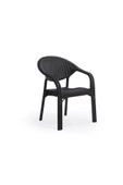 ZİYNET HOME Rattan Large Bahçe Balkon Teras Camlı Takım 90x150 Camlı Masa 6 Adet Bambu Pro Koltuk - 3