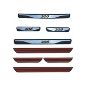 206 Kapı Eşiği 1998-2013 New Krom Kapı Eşiği 4 Parça Paslanmaz Çelik thumbnail 2