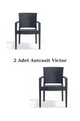 ZİYNET HOME Rattan Sandalye 2 Adet Rattan Victor Kollu Sandalye Koltuk 2'li Set A plus - 4