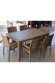 ZİYNET HOME 6 Adet Victor Koltuk Rattan Bahçe Balkon Masa Takımı 6 Kişilik 90x150cm Camsız Set 1. Kalite - 2