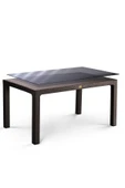 ZİYNET HOME Rattan Masa 70x120 Sabit Camlı Masa - Bahçe balkon teras A Plus Orta Boy Masa - 10