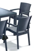 ZİYNET HOME 6 Adet Victor Koltuk Rattan Bahçe Balkon Masa Takımı 6 Kişilik 90x150cm Camlı Set Pro 1. Kalite - 10