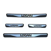 Logan Kapı Eşiği 2005-2013 New Krom Kapı Eşiği 4 Parça Paslanmaz Çelik thumbnail 1