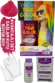 Truecolor Pembe Saç Boyası Seti Saç Açıcı ve Eldivenli - 1