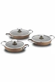 KORKMAZ Browni 6 Parça Büyük Boy Omlet Sahan Set - 2